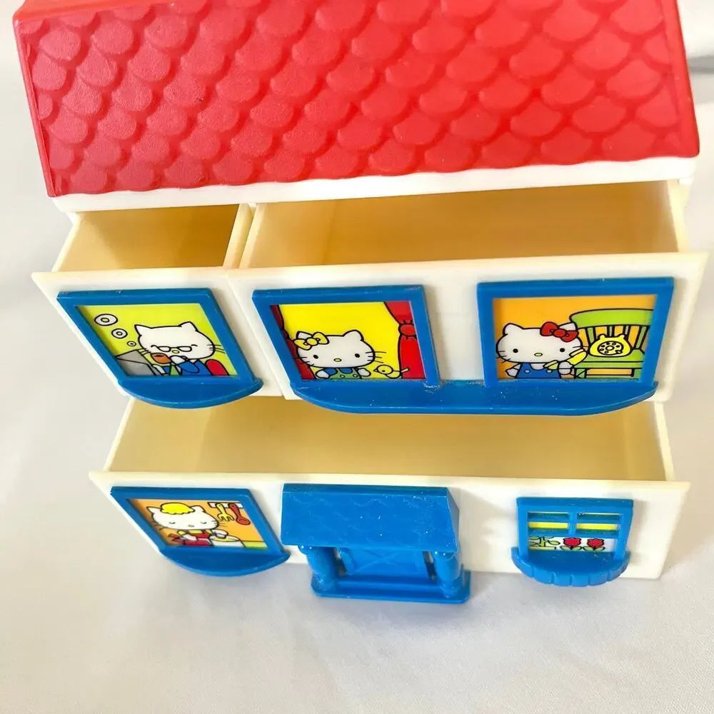 Vintage Sanrio Hello Kitty House Jewelry Box Multiple Drawers with Accessories